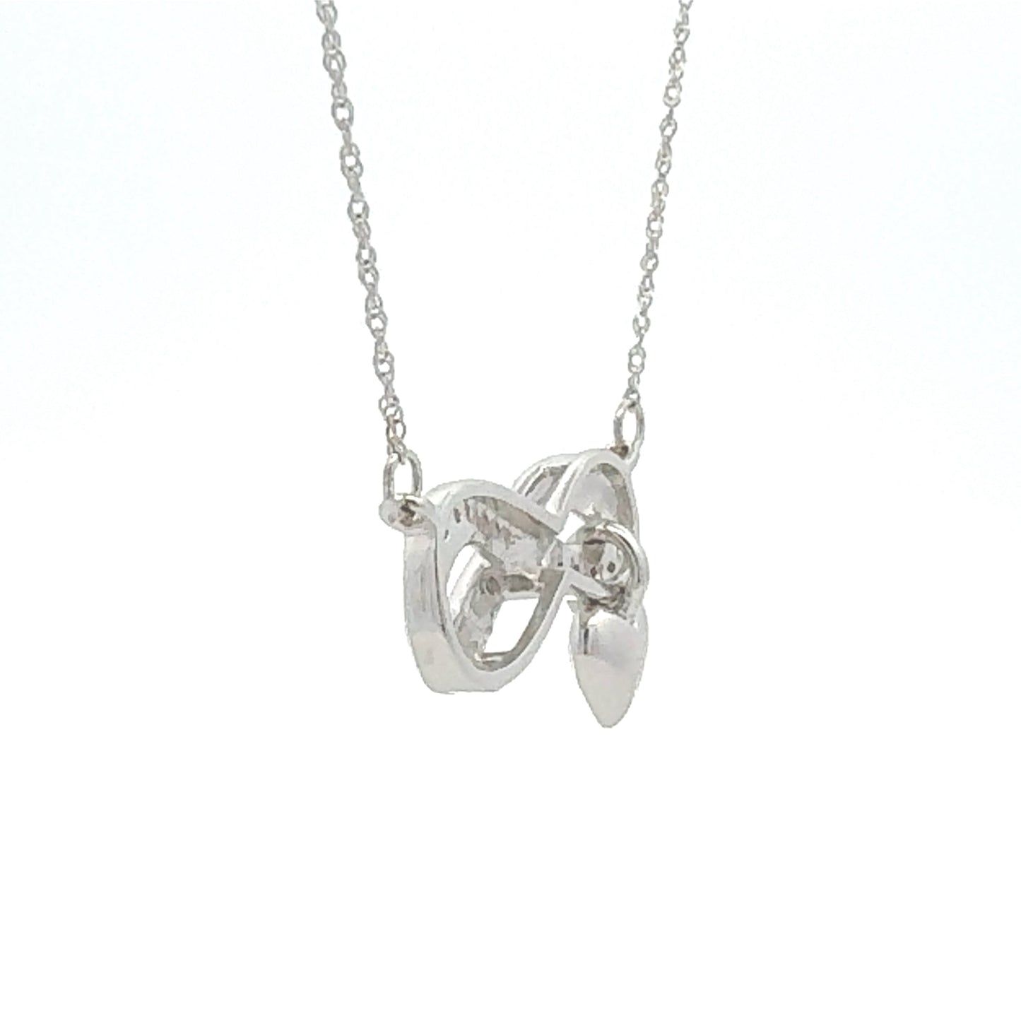 Natural .04ct Diamond Fashion Pendants Sterling Silver Bids.com