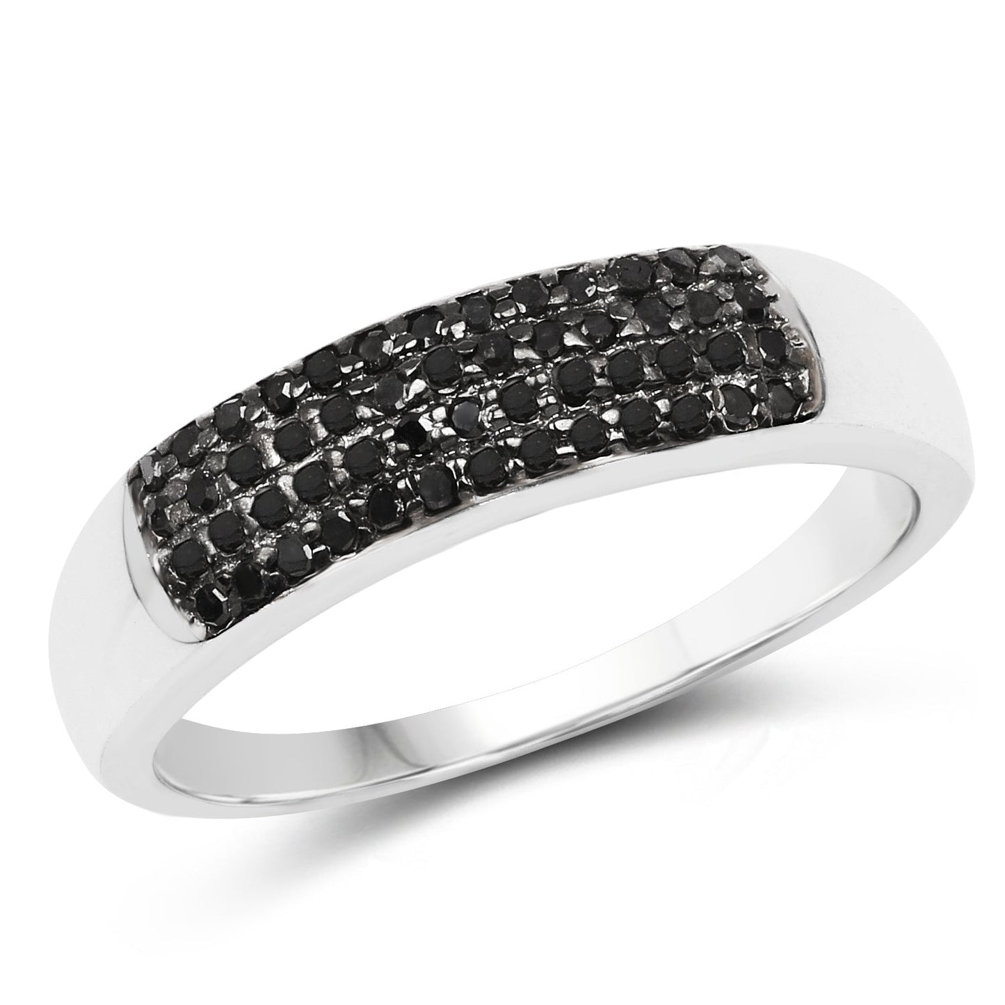 0.22 Carat Genuine Black Diamond .925 Sterling Silver Ring Bids.com