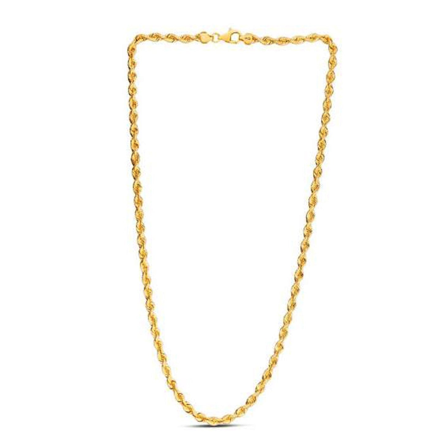 14k Yellow Gold Light Rope Chain (4.30 mm) Bids.com