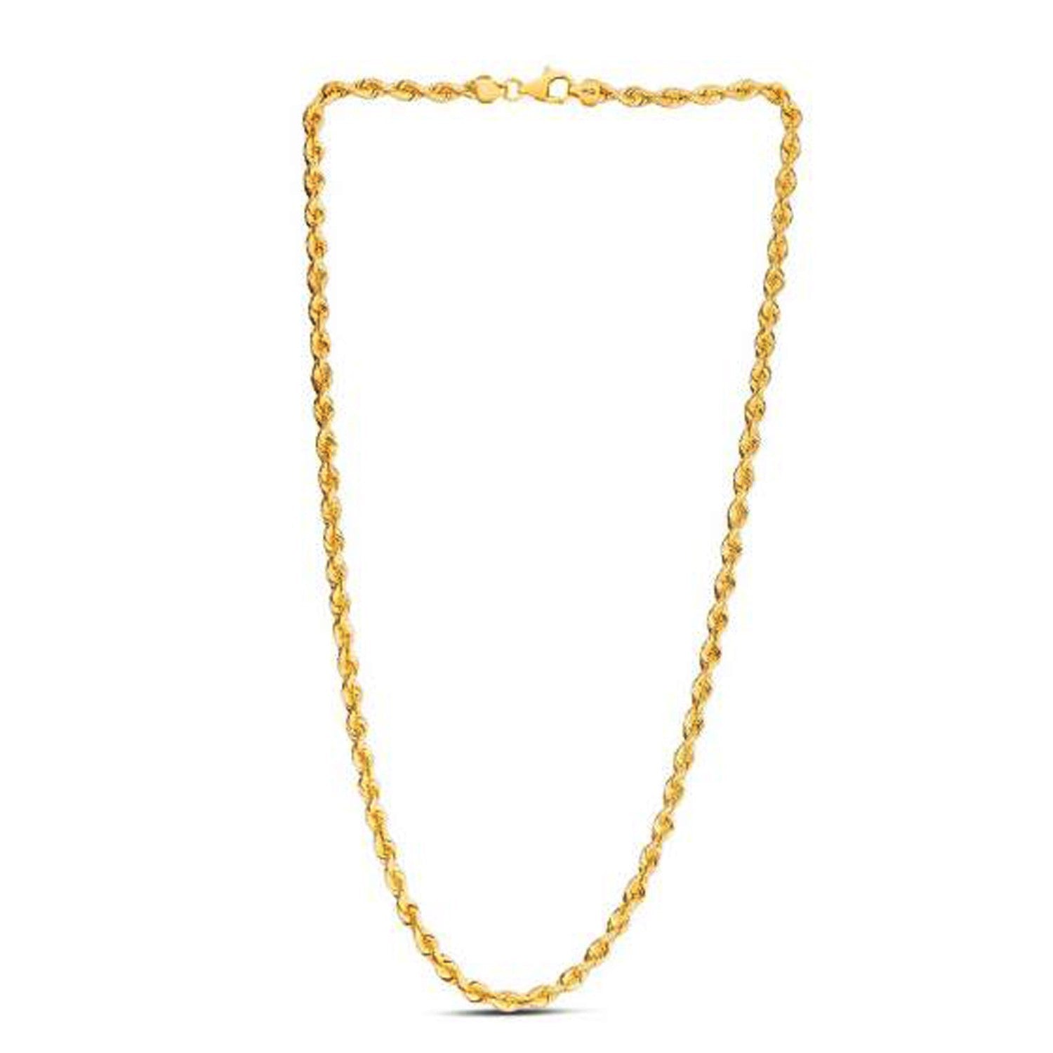 14k Yellow Gold Light Rope Chain (4.30 mm) Bids.com