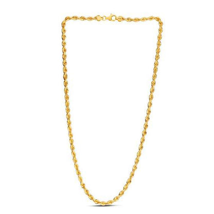 14k Yellow Gold Light Rope Chain (4.30 mm) Bids.com