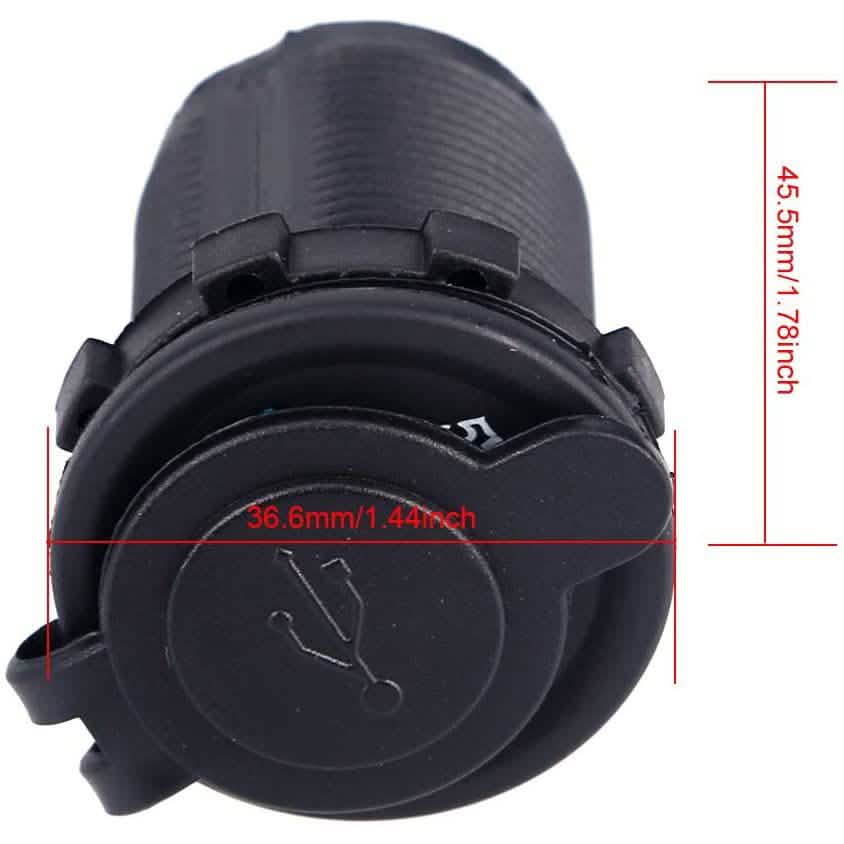 DC 5V 3.1A Dual USB Charger Socket Waterproof Power Outlet with Blue LED DailySale