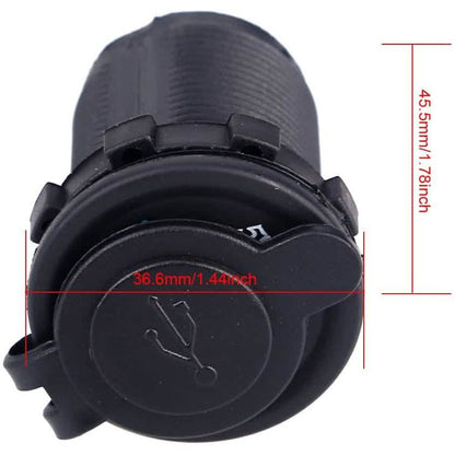 DC 5V 3.1A Dual USB Charger Socket Waterproof Power Outlet with Blue LED DailySale