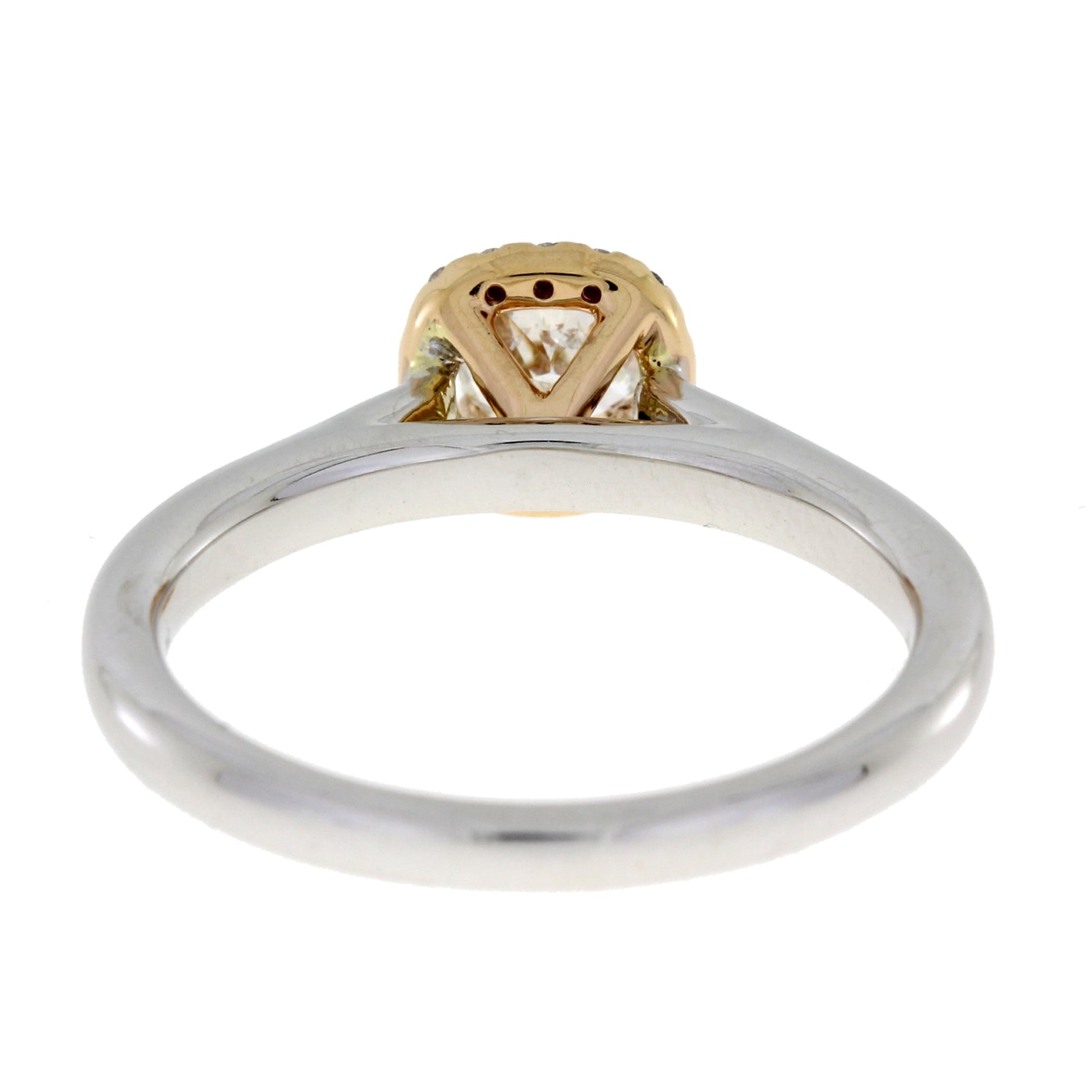 Genuine .62ct Diamond Diamond Eng Only 14KT 2 Tone Gold Bids.com