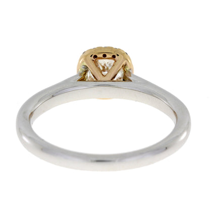 Genuine .62ct Diamond Diamond Eng Only 14KT 2 Tone Gold Bids.com