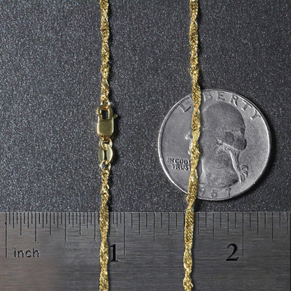 14k Yellow Gold Singapore Chain 1.7mm Bids.com