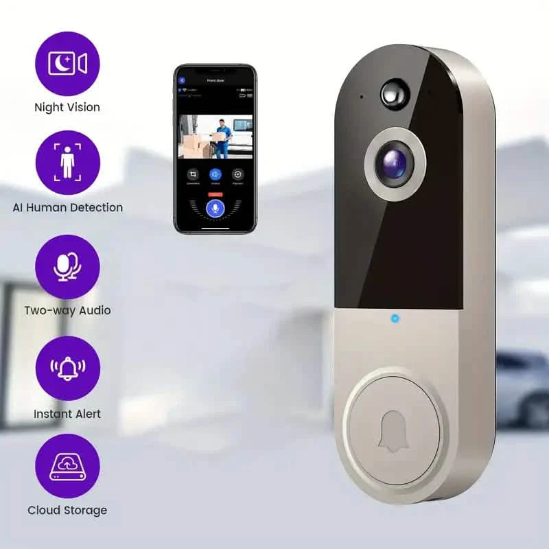 1080P HD Smart Doorbell Camera with AI Detection & Night Vision DailySale