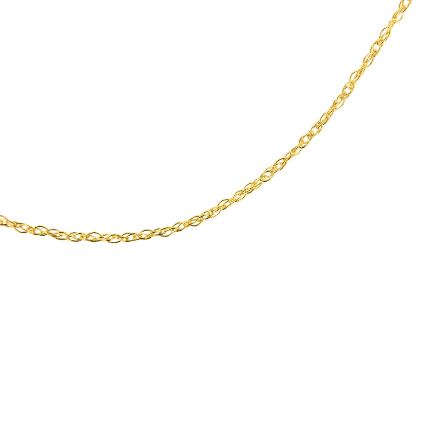 Solid 10K Yellow Gold 0.5mm Slim and Dainty Unisex 18" Rope Chain Necklace Bids.com