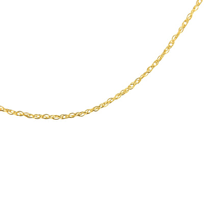 Solid 10K Yellow Gold 0.5mm Slim and Dainty Unisex 18" Rope Chain Necklace Bids.com