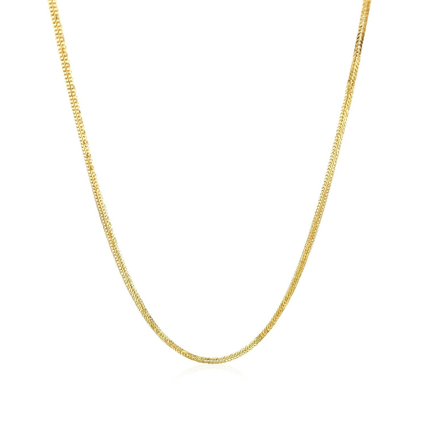 14k Yellow Gold Foxtail 1.0mm Chain Bids.com