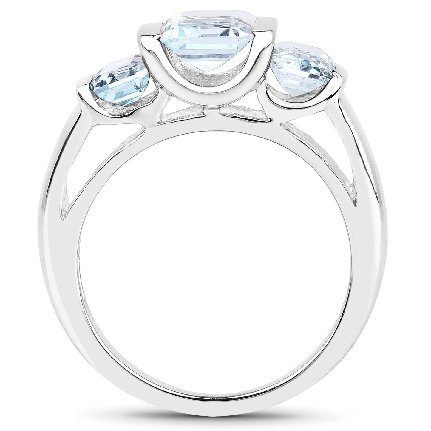3.21 Carat Genuine Blue Topaz .925 Sterling Silver Ring Bids.com