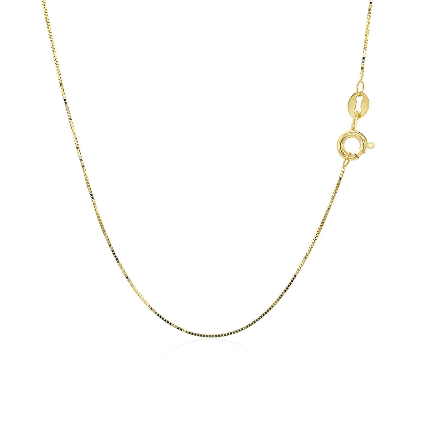 10k Yellow Gold Classic Box Chain 0.45mm Bids.com
