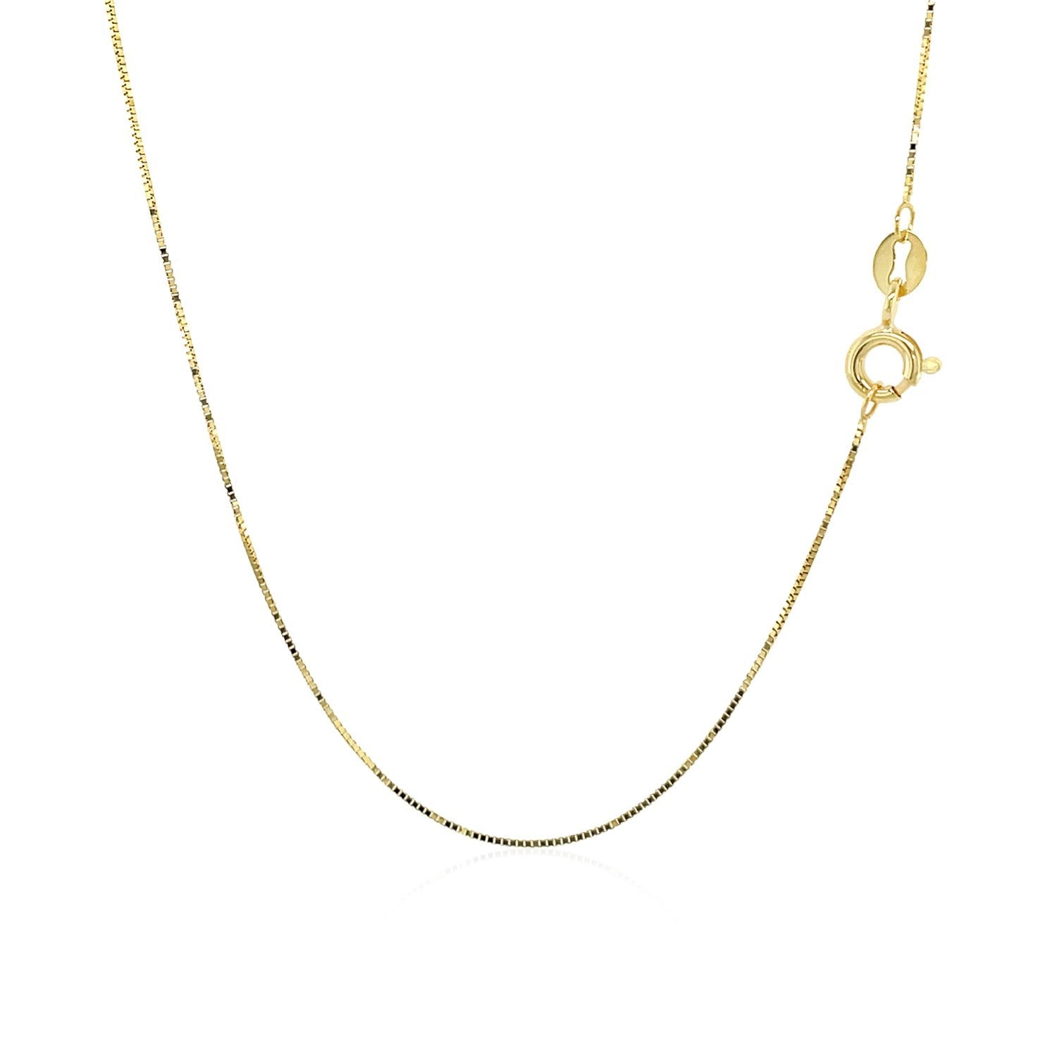 10k Yellow Gold Classic Box Chain 0.45mm Bids.com