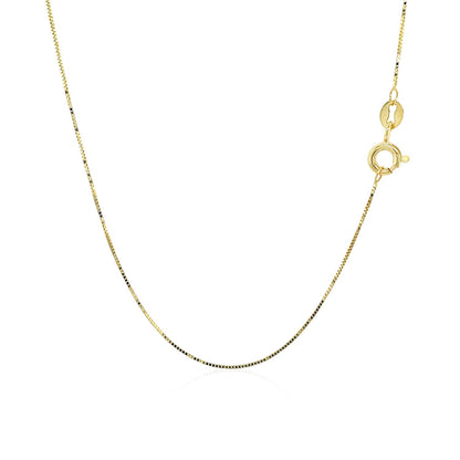 10k Yellow Gold Classic Box Chain 0.45mm Bids.com