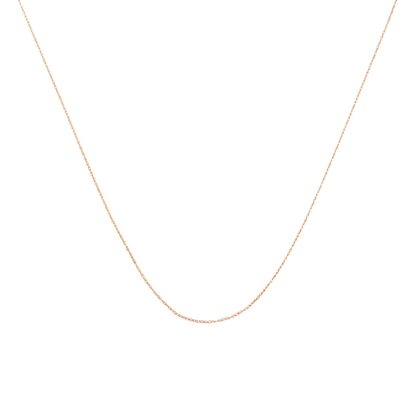 Solid 10K Yellow Gold 0.5mm Slim and Dainty Unisex 18" Rope Chain Necklace Bids.com