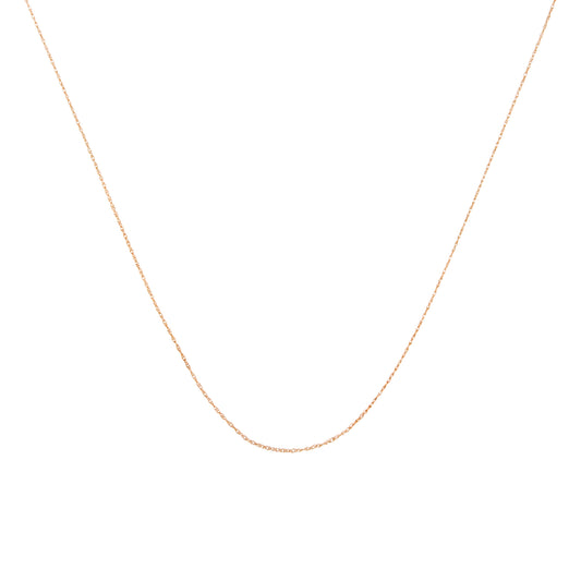 Solid 10K Yellow Gold 0.5mm Slim and Dainty Unisex 18" Rope Chain Necklace Bids.com