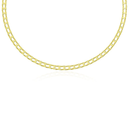 14k Yellow Gold Men's Necklace with Track Design Links Bids.com