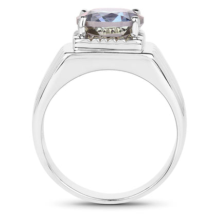 4.75 Carat Genuine Mystic Topaz .925 Sterling Silver Ring Bids.com