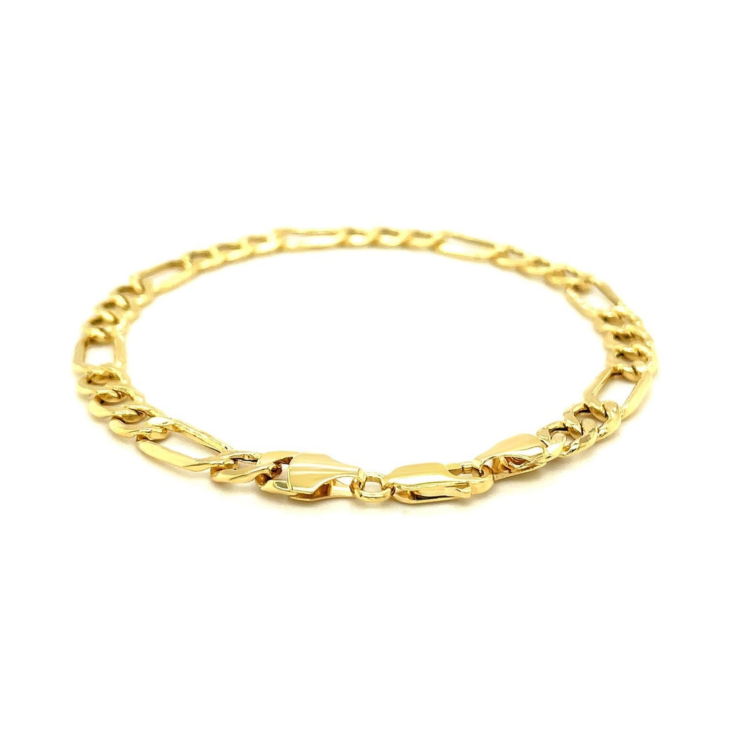 6.5mm 14k Yellow Gold Lite Figaro Bracelet Bids.com