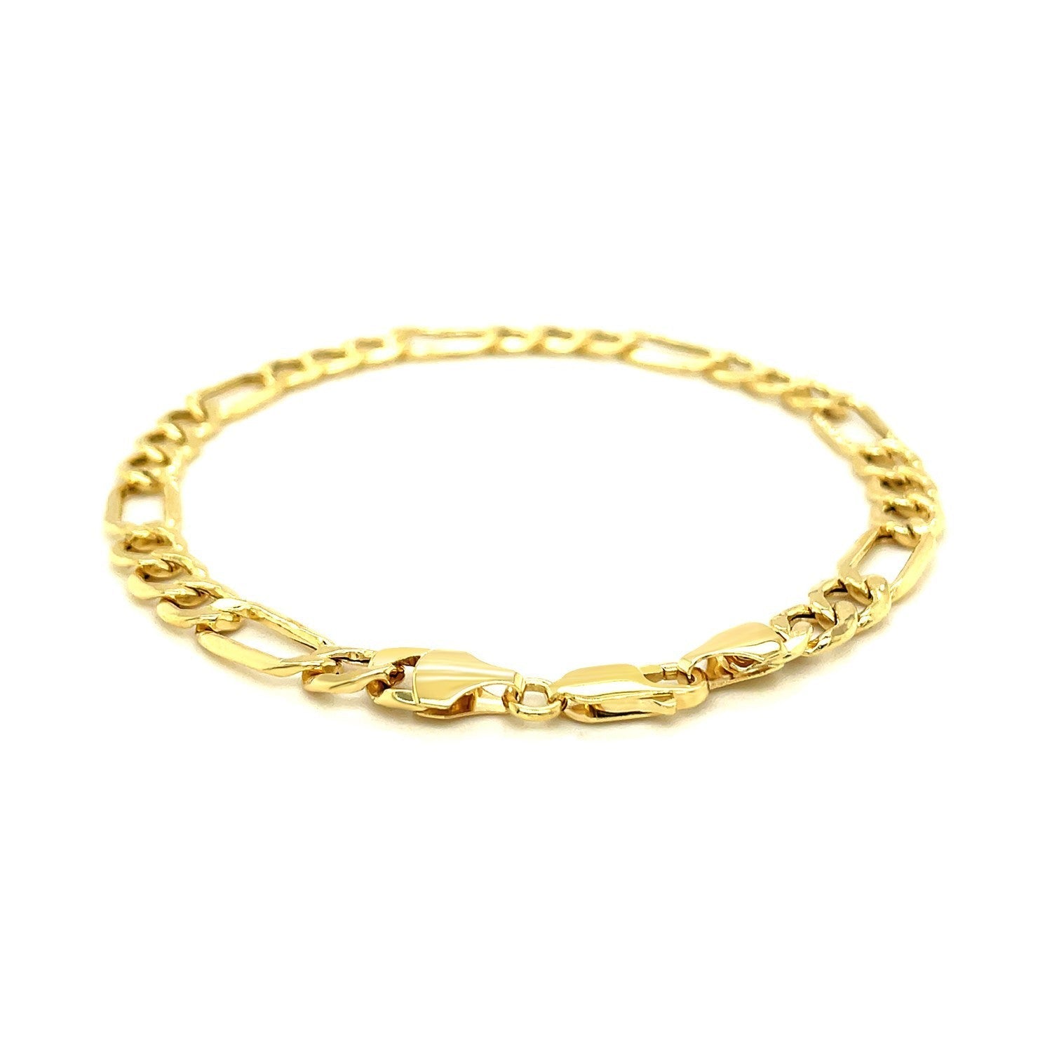 6.5mm 14k Yellow Gold Lite Figaro Bracelet Bids.com