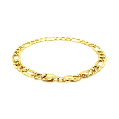 6.5mm 14k Yellow Gold Lite Figaro Bracelet Bids.com