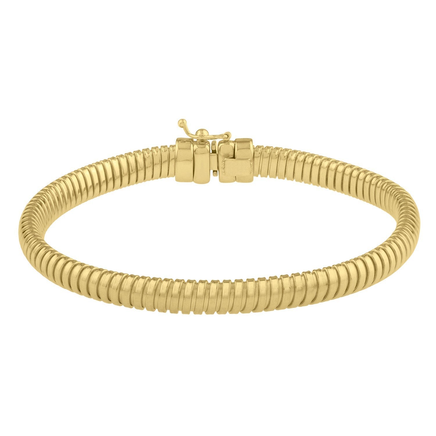 14k Yellow Gold Tubogas Bracelet (5.00 mm) Bids.com
