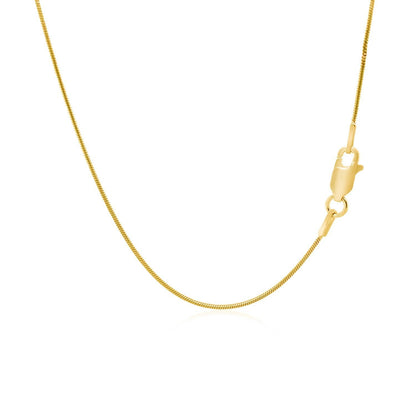14k Yellow Gold Round Snake Chain 0.9mm Bids.com
