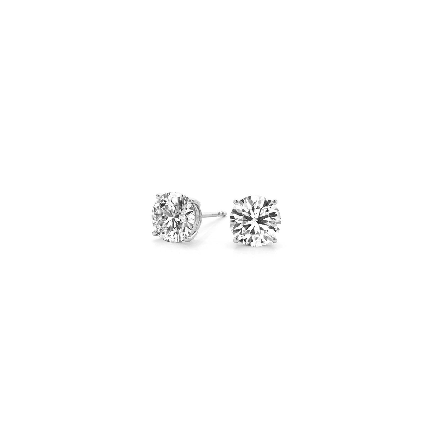 1 cttw Certified IGI Lab Grown Round Diamond Stud Earrings 14k White Gold (G/VS2) Bids.com