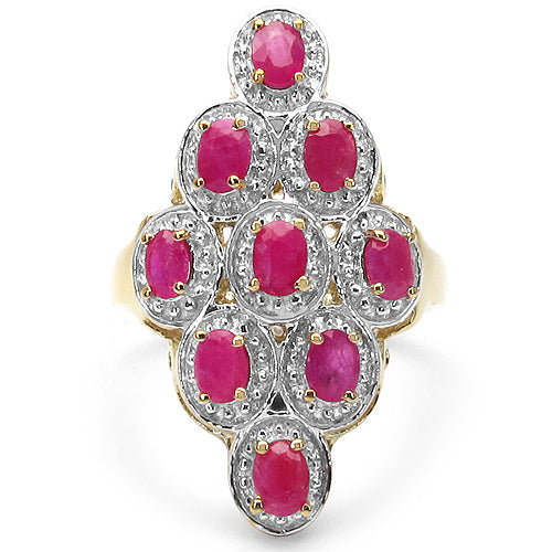 1.98 Carat Genuine Ruby .925 Sterling Silver Ring Bids.com