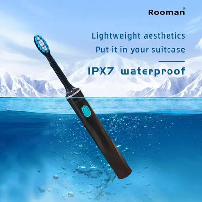 Sonic Electric Toothbrush – 6 Brush Heads, 3 Modes, AA Battery, IPX7 Waterproof DailySale