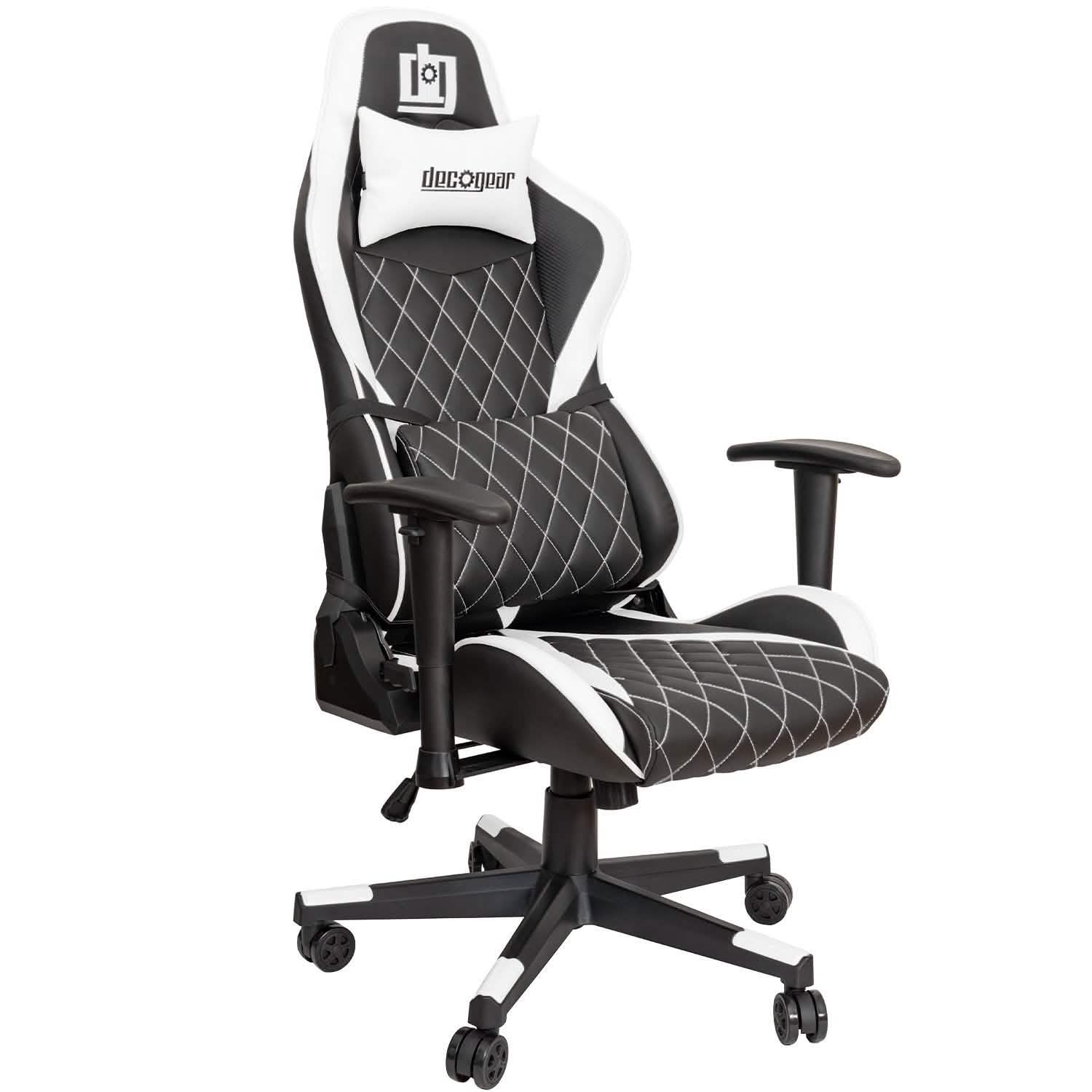 Deco Gear Ergonomic Foam Gaming Chair with Adjustable Head and Lumbar Support DailySale