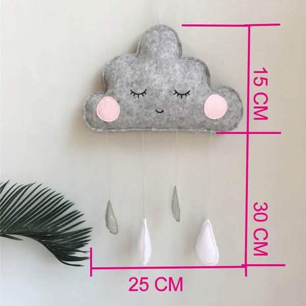 Decorative Cloud Felt Raindrop Pendant DailySale