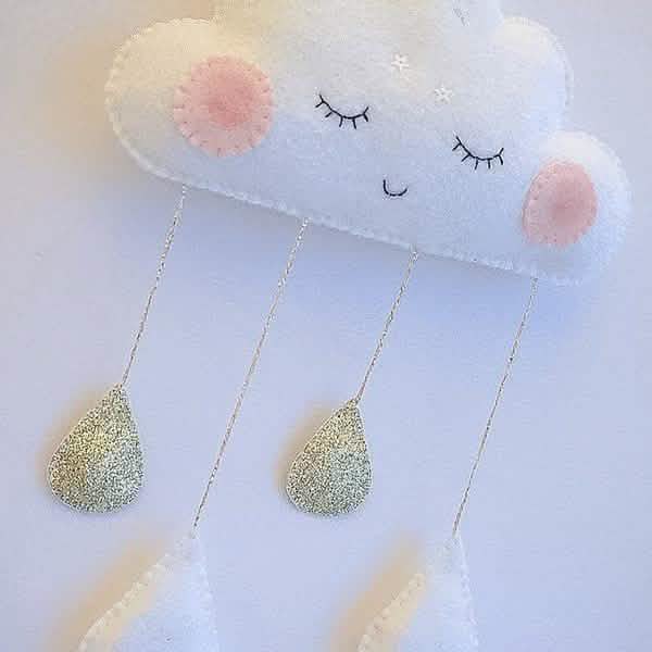 Decorative Cloud Felt Raindrop Pendant DailySale