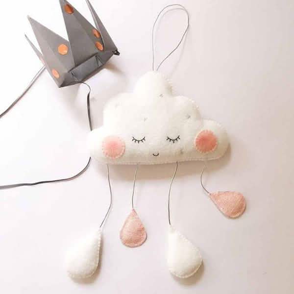 Decorative Cloud Felt Raindrop Pendant DailySale
