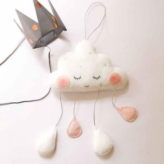 Decorative Cloud Felt Raindrop Pendant DailySale