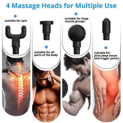 Deep Tissue Massage Gun with Interchangeable Heads DailySale