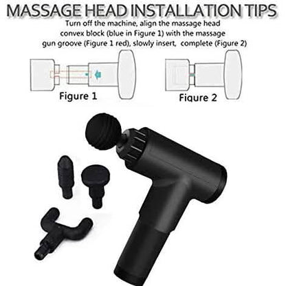 Deep Tissue Massage Gun with Interchangeable Heads DailySale
