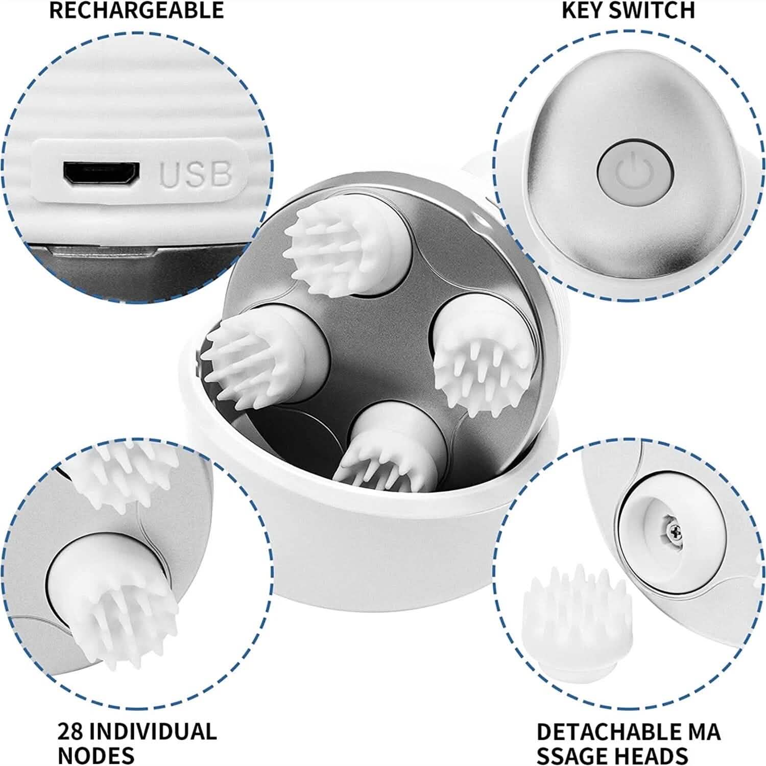 Deep Tissue Waterproof Scalp and Body Massager DailySale