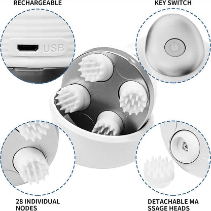 Deep Tissue Waterproof Scalp and Body Massager DailySale