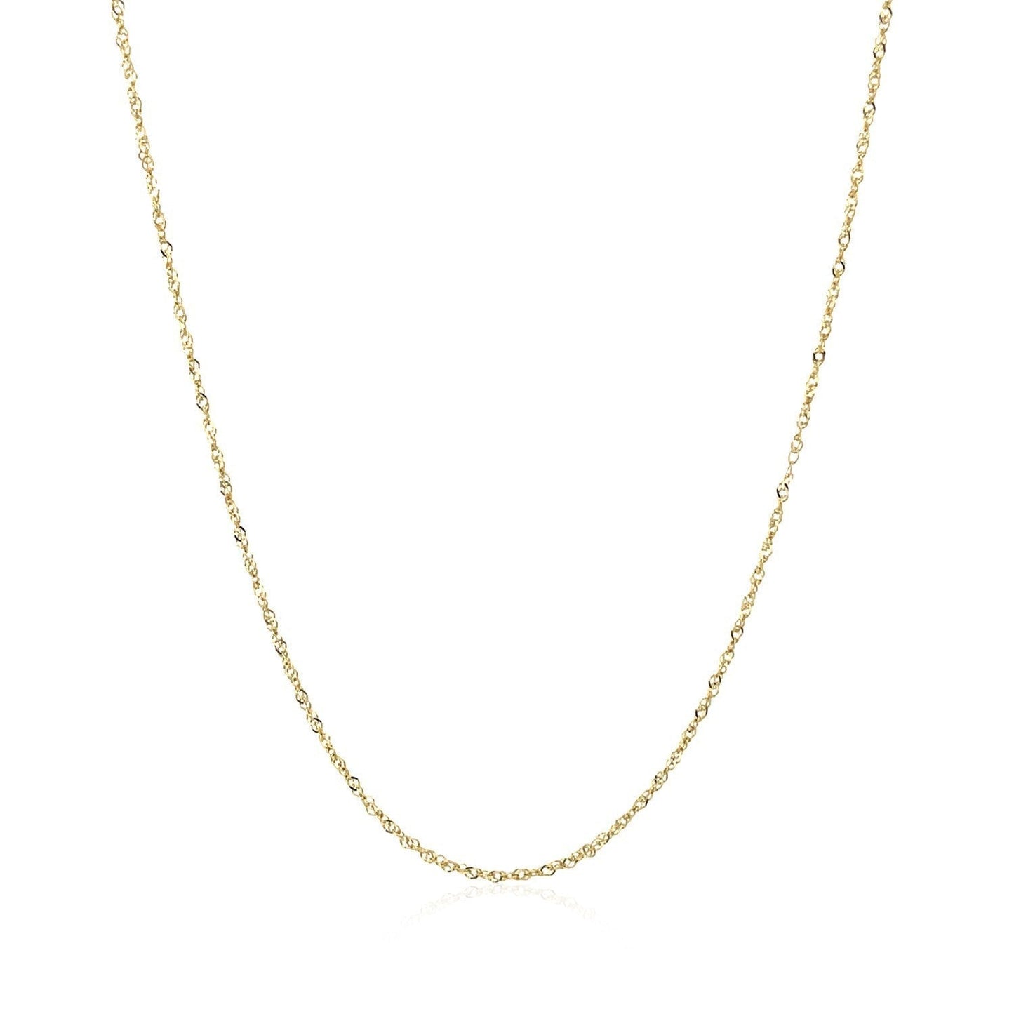 14k Yellow Gold Singapore Chain 0.8mm Bids.com