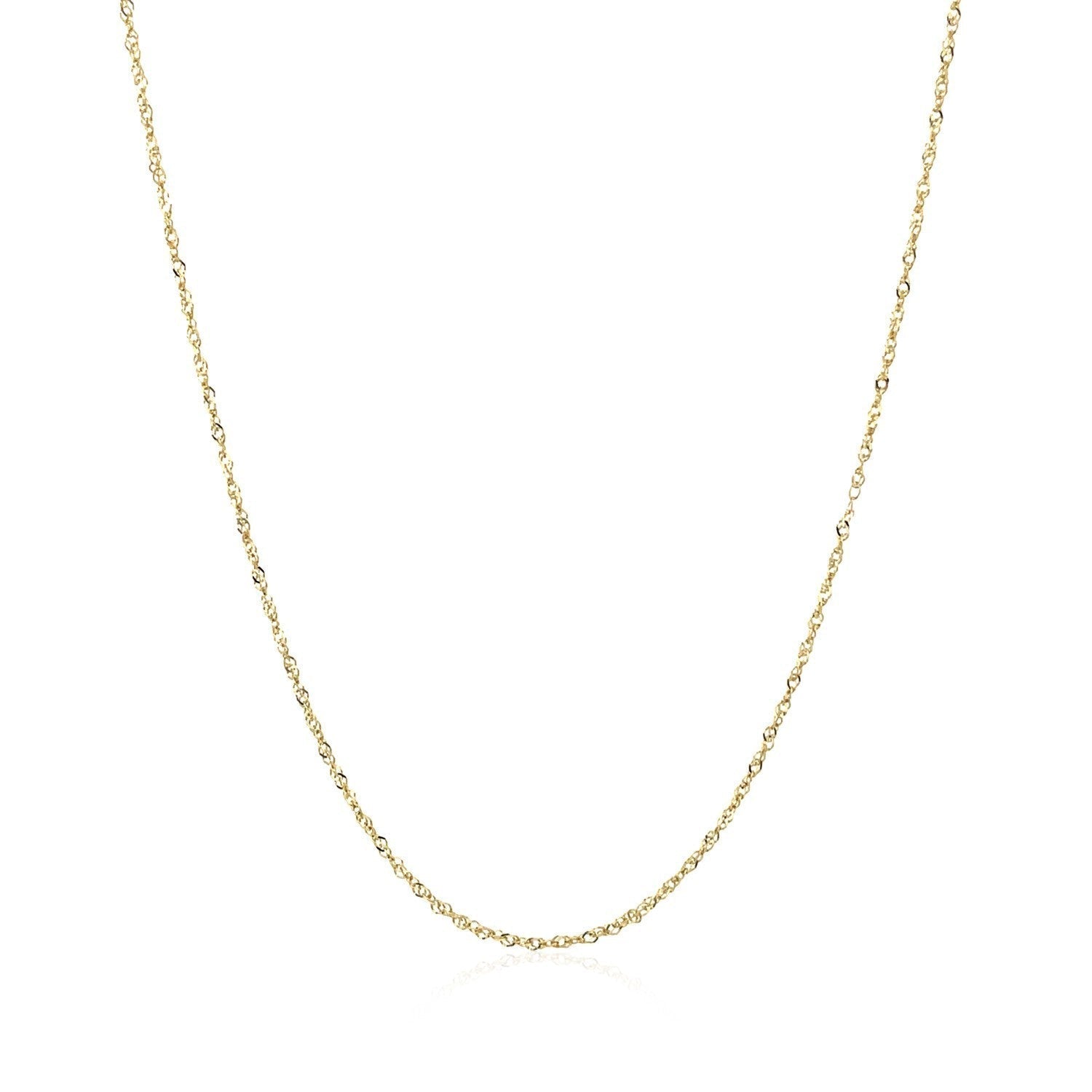 14k Yellow Gold Singapore Chain 0.8mm Bids.com