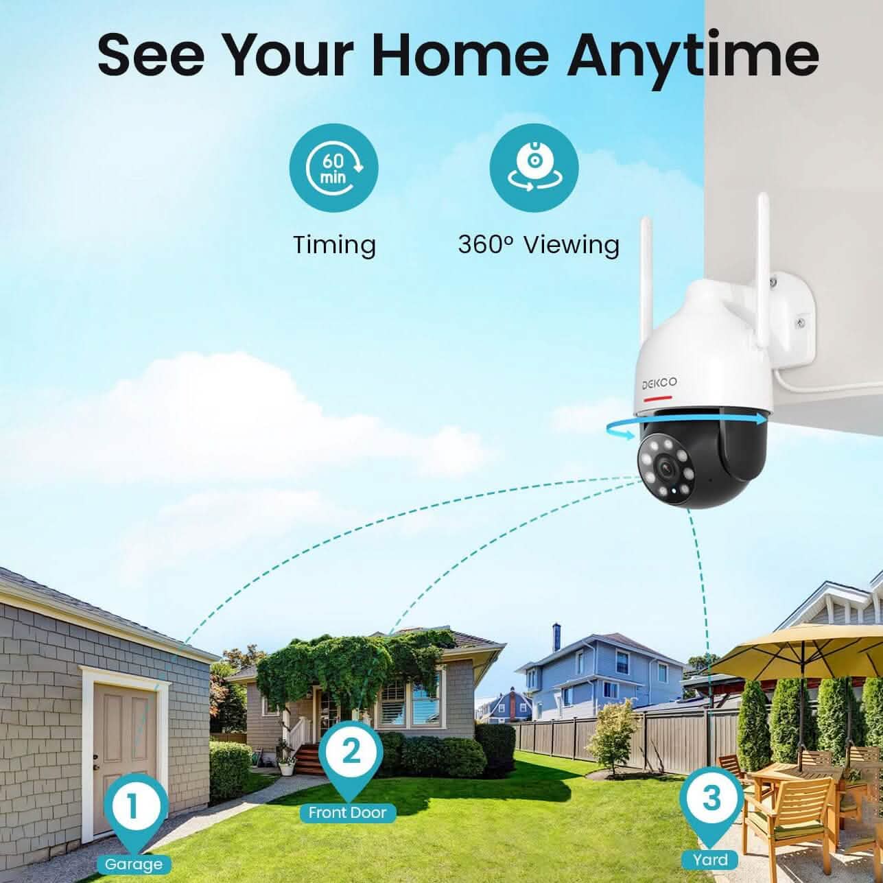 Dekco 2K WiFi Surveillance Security Camera (Refurbished) DailySale