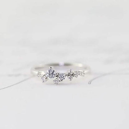 Delicate Cz Stackings Ring In 18Kt Gold DailySale