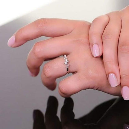 Delicate Cz Stackings Ring In 18Kt Gold DailySale