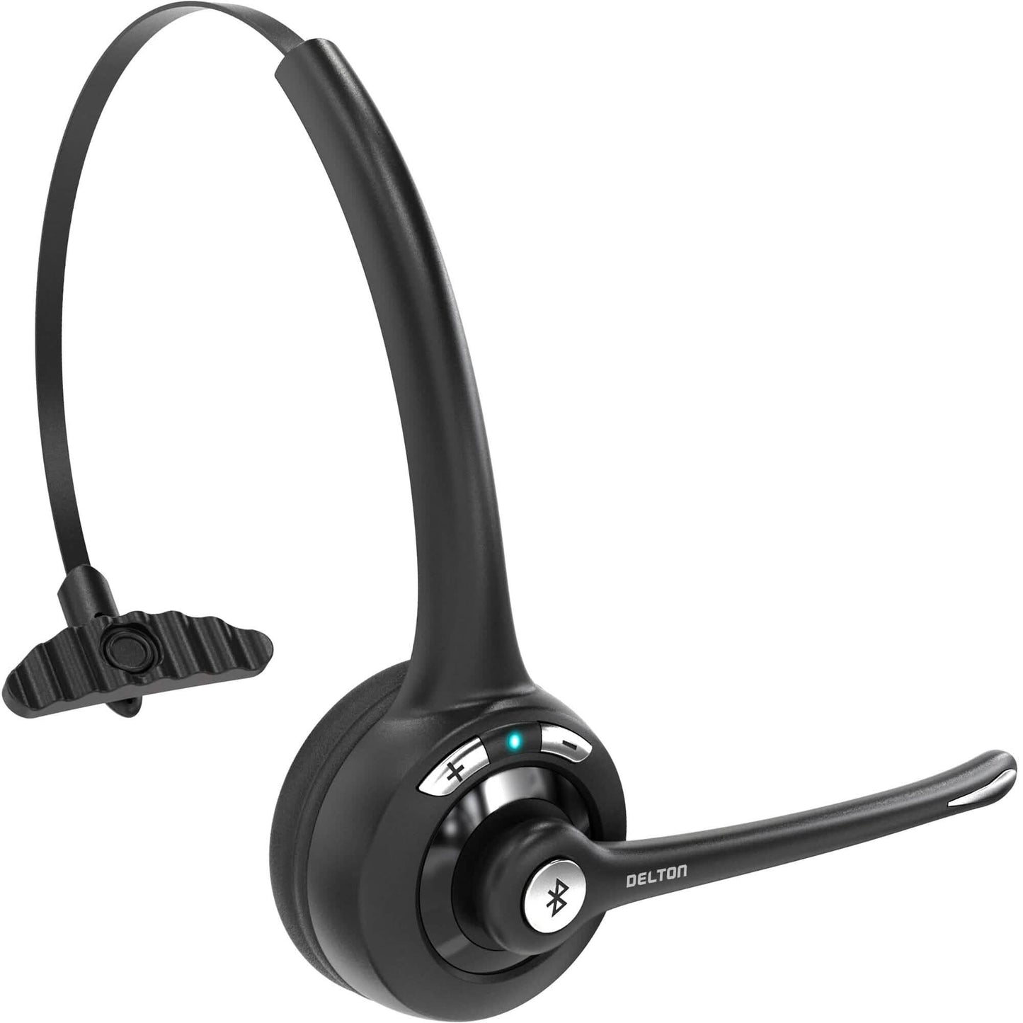 Delton 10X Bluetooth Computer Headset, Over the Head Single Ear Wireless Headset DailySale