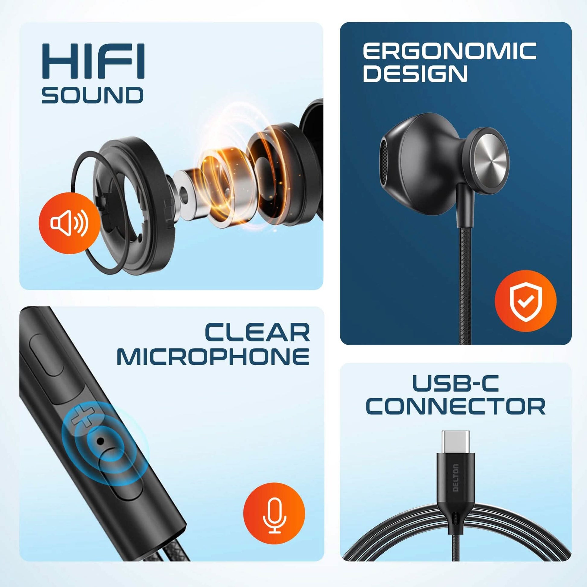 Delton 15EC Computer Earbuds with Microphone DailySale
