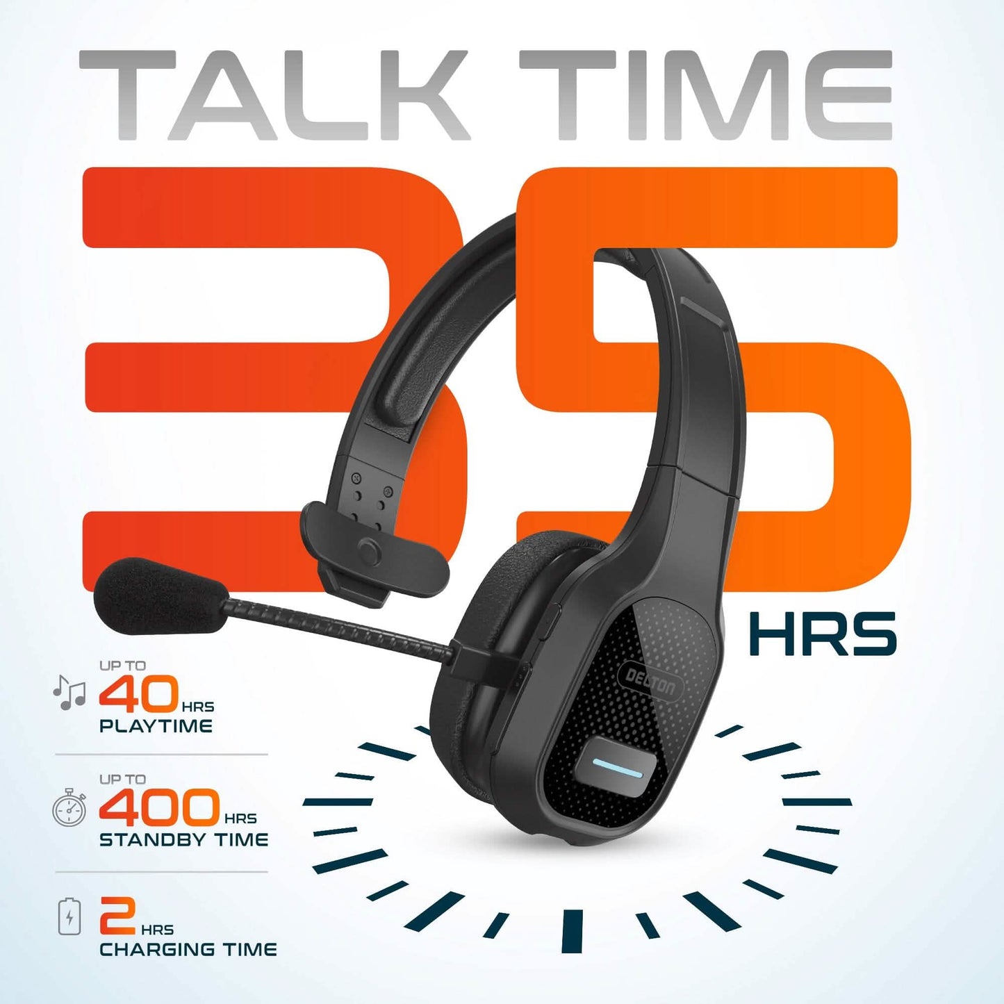 Delton 20X Wireless Computer Headset with USB Dongle Bluetooth Headphone DailySale