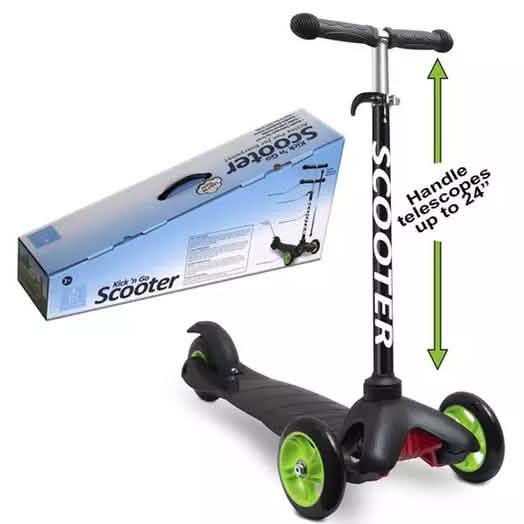 Deluxe Aluminum Kick 'n Go 3-Wheel Scooter DailySale