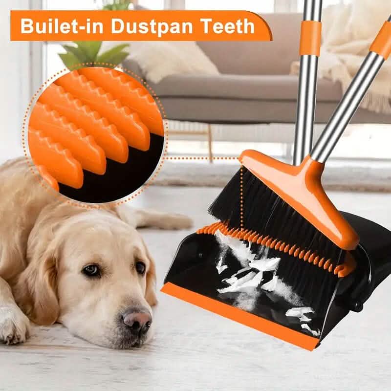 Deluxe Stand Up Broom and Dustpan Set DailySale