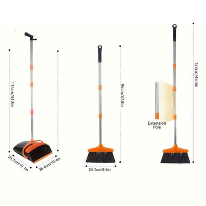 Deluxe Stand Up Broom and Dustpan Set DailySale